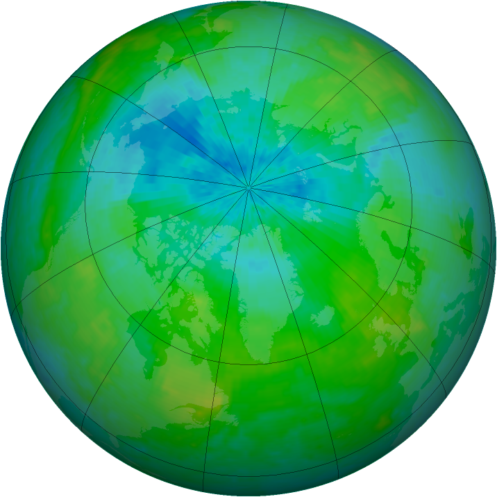 Arctic ozone map for 24 August 2004